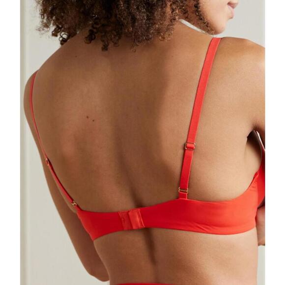 NWT SKIMS Jelly Sheer Underwired Bra - Poppy Red - US 32H / UK 32F - Picture 3 of 6